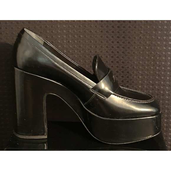 Reformation Lolita Platform Loafer Shoes - Black - Women\'s Size 8 main image 6